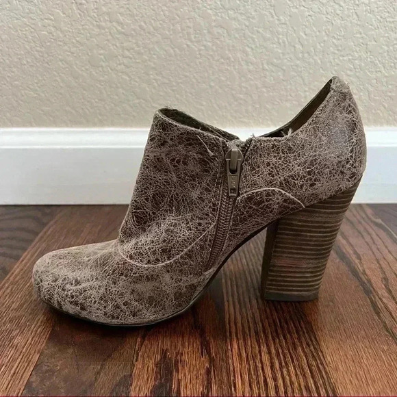 Seychelles Los Angeles Ankle Bootie Boots Brown Leather Women Size 7.5 Side Zip - Picture 7 of 15